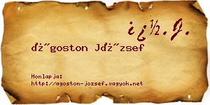 Ágoston József névjegykártya