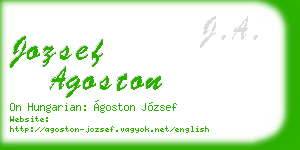 jozsef agoston business card