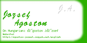 jozsef agoston business card